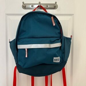 MEC Kids Backpack Teal with Red Accents